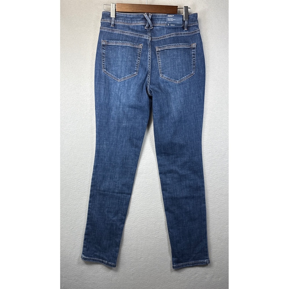 NWT J. Jill Denim High Rise Straight Leg Portside Wash Jeans Size 2 R‎ Academia - Picture 11 of 13